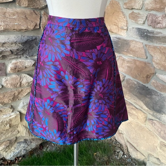 J. Crew Floral Jacquard Midnight Floral Mini Skirt - Picture 3 of 16